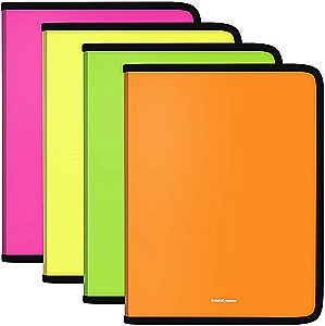 Папка А4+ на молнии для тетрадей Matt Neon (ассорти)