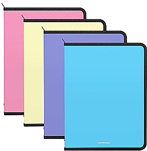 Папка A4 на молнии Matt Pastel (ассорти)