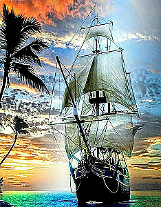 Paint by numbers - Sailboat