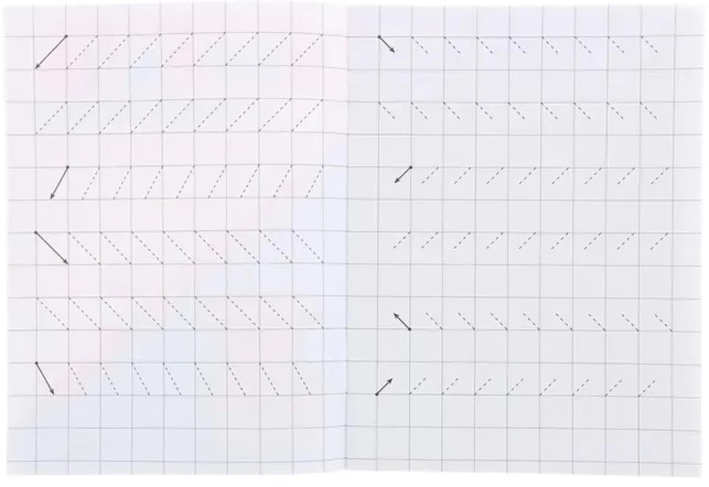 Für den Kindergarten. Heft mit Schreibübungen. Elemente der Buchstaben