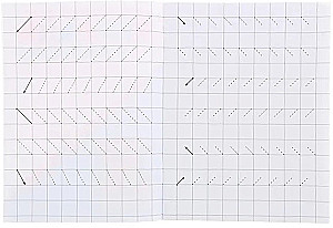 Für den Kindergarten. Heft mit Schreibübungen. Elemente der Buchstaben