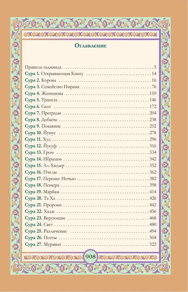 Koran. Arabischer Text, Übersetzung ins Russische, Tajwid