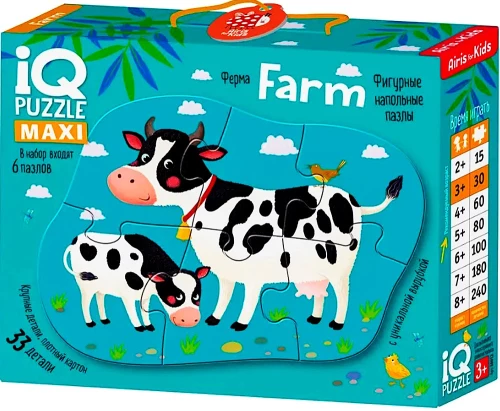 IQ Pusle. Kujundipusled 6 tükki. Farm (Farm)