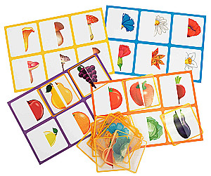 Plastiline lotto väikelastele 2+ Mis on korvis? Leia pool