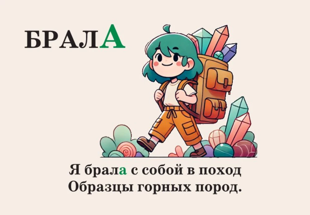 Mnemokartes par krievu valodu. Uzsvari