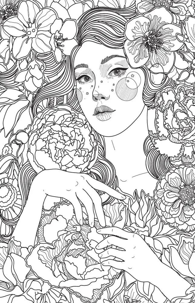 The Garden of the Flower Fairy. Anti-Stress Coloring