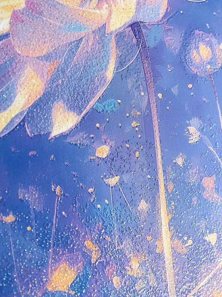 Notebook - Flowers Under the Moon, A5, 96 sheets, grid, assorted
