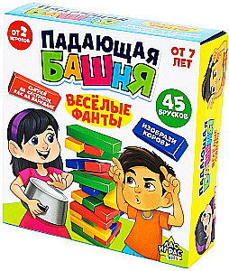 Stalo žaidimas - Krentanti bokštas. Linksmi užduotys