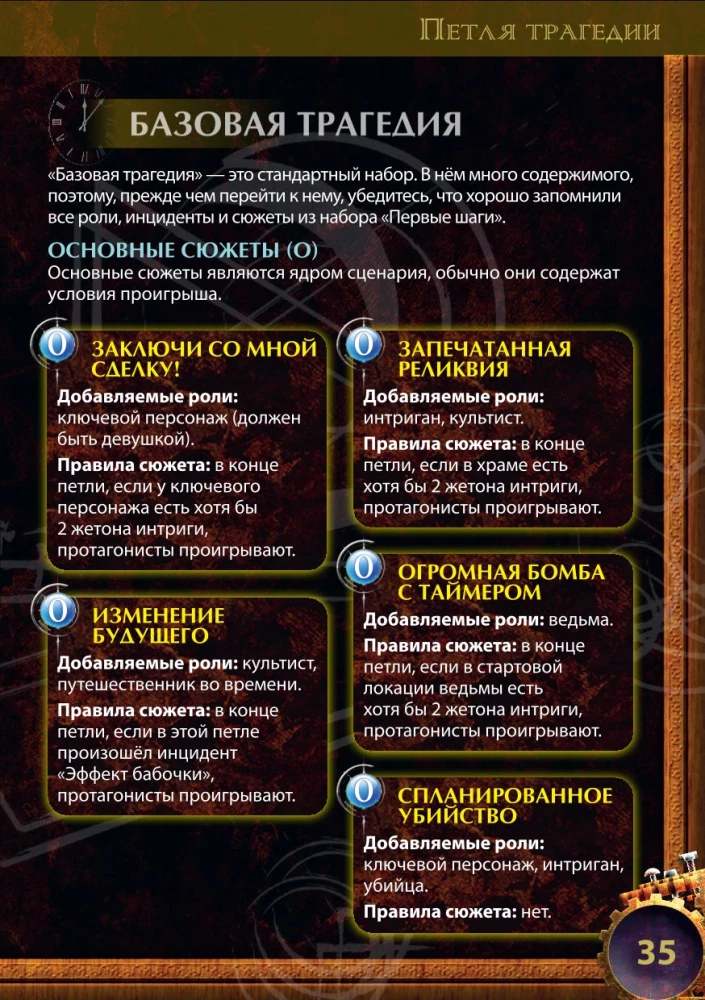 Настольная игра - Петля трагедии