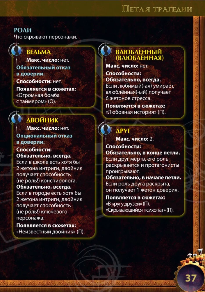 Настольная игра - Петля трагедии