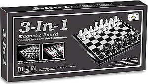 Gra magnetyczna 3 w 1 (szachy, warcaby, backgammon)