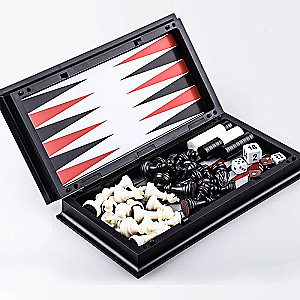 Gra magnetyczna 3 w 1 (szachy, warcaby, backgammon)