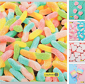 Notebook A5 - Variety of Sweets (Grid)