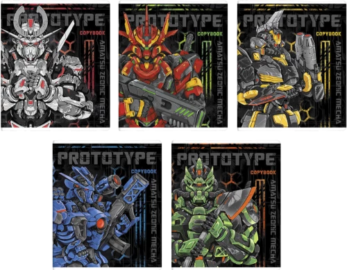 Notebook A5+ - Robots (grid)