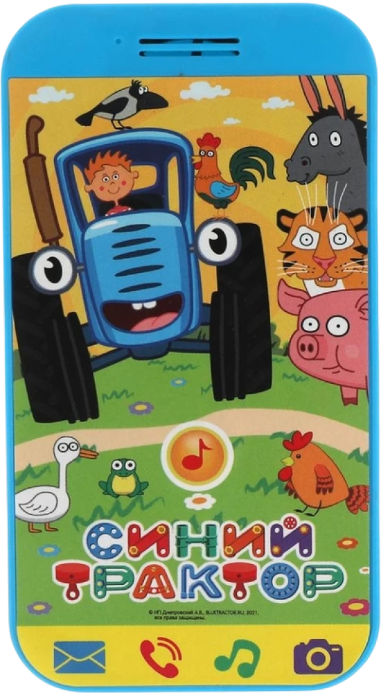 Learning Mini-Phone - Blue Tractor (15+ songs, phrases, and sounds)
