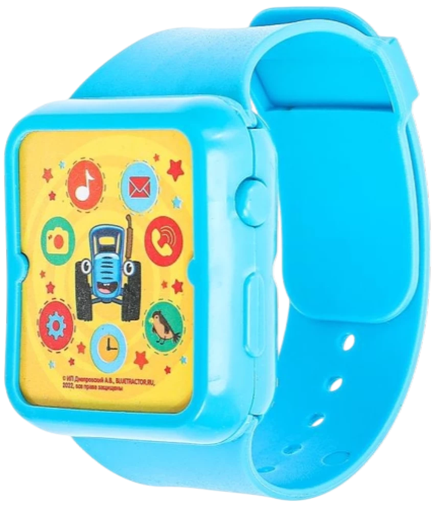 Musical Clock - Blue Tractor (15 songs, phrases, and sounds)