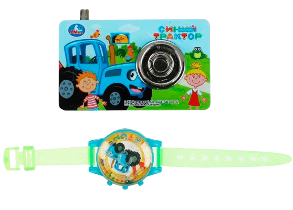 Camera and Watch - Blue Tractor (8 slides)