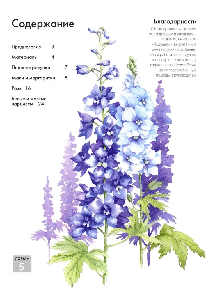 Folder z papierem akwarelowym Magiczne kwiaty. Narysuj akwarelą + Broszura (fioletowy zestaw)