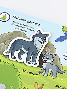 Buch mit Klettverschluss. Tierchen im Wald