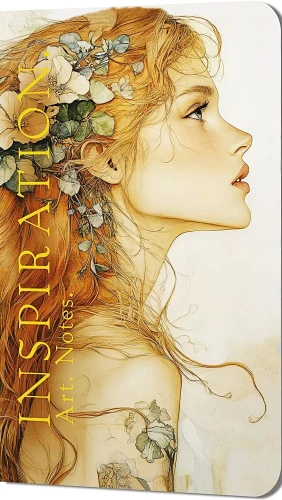 Bloknot Inspiration. Art. Notes. Rossetti (meitene ar ziediem matos)