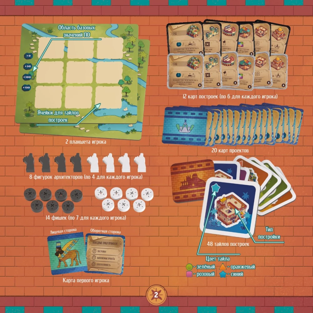 Brettspiel - Architekten von Amitis