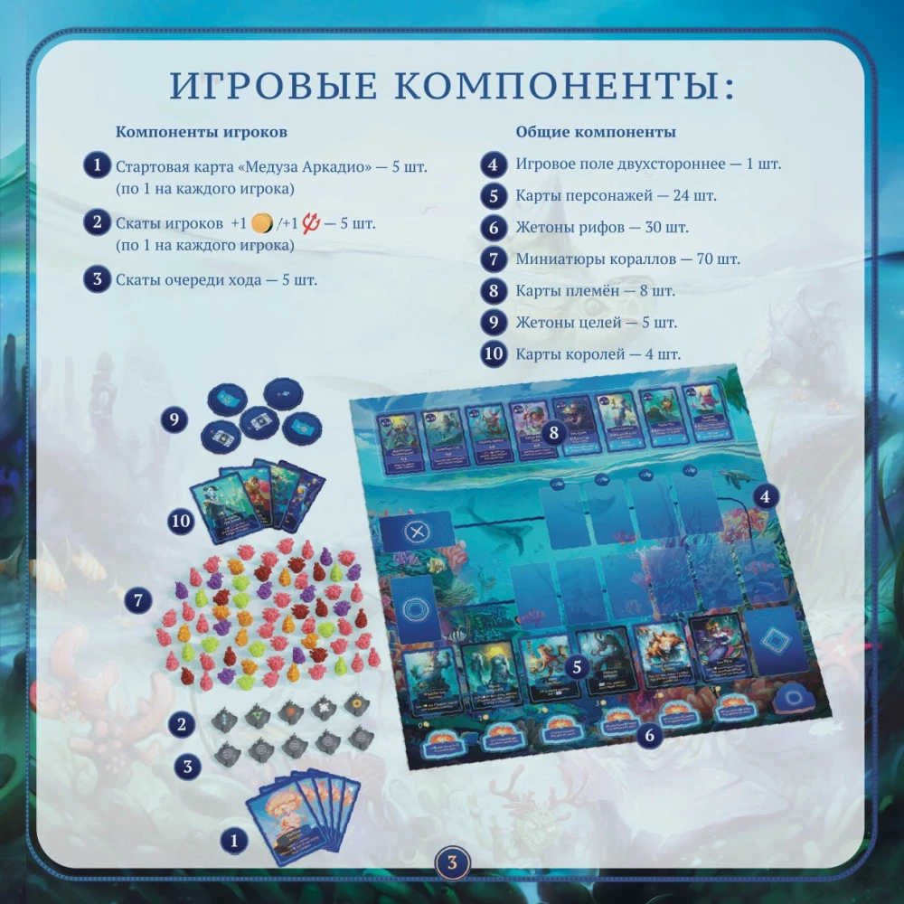 Brettspiel - Aquatica. Korallenriffe (Erweiterung)