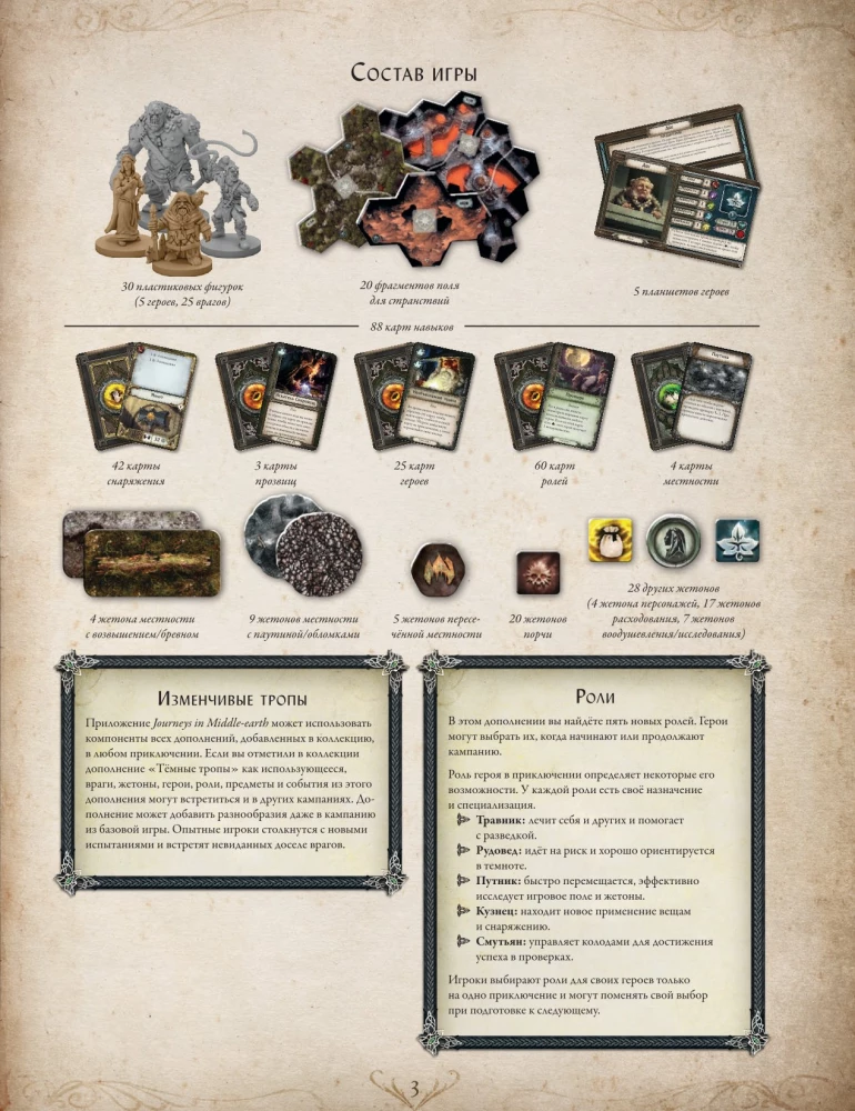 Brettspiel - Der Herr der Ringe. Reisen im Mittelerde. Dunkle Pfade (Erweiterung)