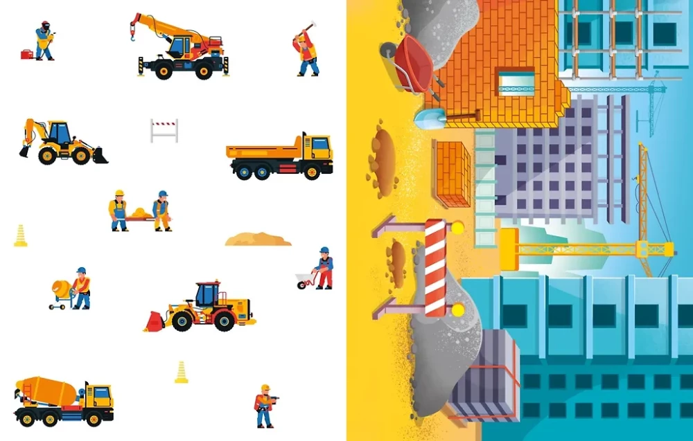 3D žaislai iš popieriaus. Statybos mašinos