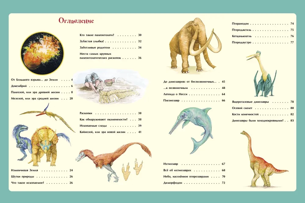 Große Enzyklopädie über große Dinosaurier