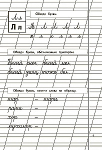 Schreibhefte für Kinder von 6-8 Jahren zum Lehrbuch von Zhukova. Set von drei Schreibheften