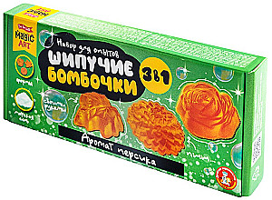 Experiment Set - Fizzy Bombs. Peach Scent. 3 in 1