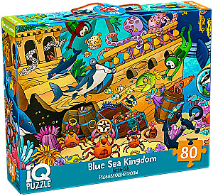 IQ Puzzle mit Entwicklungsspiel. Königreich des blauen Meeres (80 Teile)