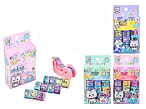 Set of Decorative Adhesive Tapes - Kittens, 12 pcs., assorted