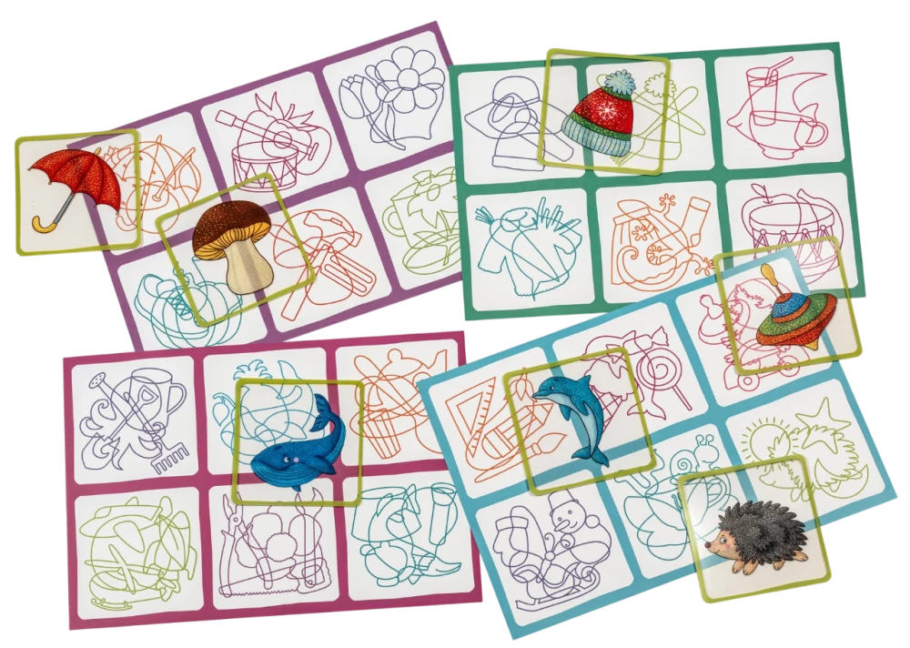 Plastic Lotto for Toddlers. Confusion. Find the Odd One Out
