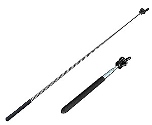 Teleskopinė lazda su pirštu. Juoda, 65cm