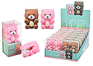 Plastikust teritaja Teddy Bear, 1 teritusauk, assortii