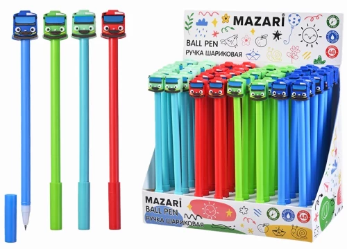 Ballpoint Pen - Cars, blue, assorted