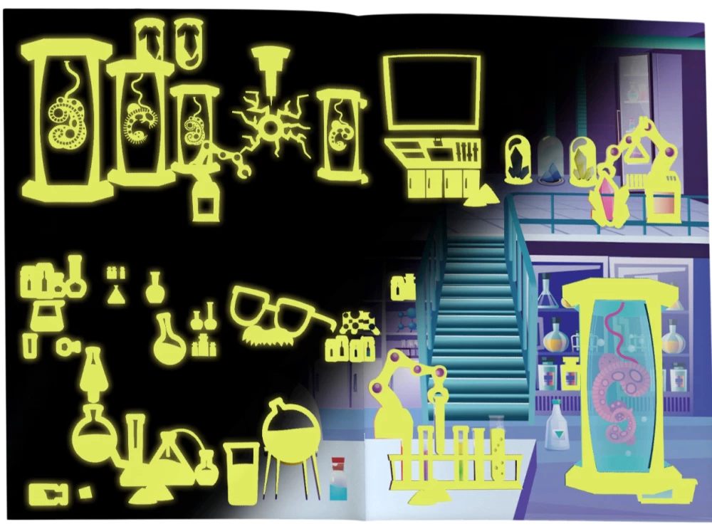 The Book with Glow-in-the-Dark Stickers. Crazy Laboratory