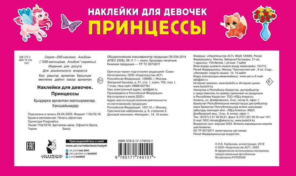 Naklejki dla dziewczynek. Księżniczki