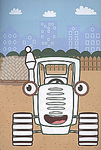 Blauer Traktor. Nützliche Maschinen