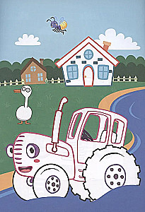 Blauer Traktor. Lieblingshelden