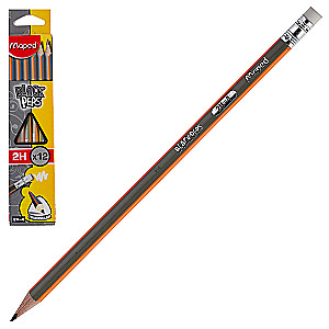 MAPED 2H Pencil with Eraser