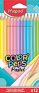 Colored Pencils MAPED ColorPeps Pastel 12 Colors