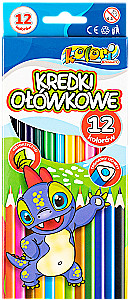 Dreieckige Buntstifte - Dino (12 Farben)