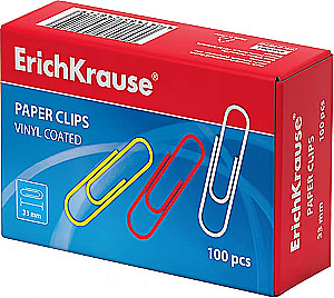 Скрепки металлические омедненные ErichKrause, 33мм