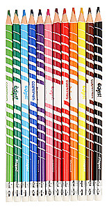 Krāsainie zīmuļi ar dzēšgumiju MAPED Color`Peps Oops 12 krāsas