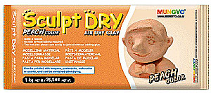 Gliny (plastelina, masa) do modelowania MUNGYO Sculpt Dry, 500 g, cielisty