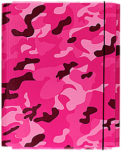 A4 Lux-Ordner mit Gummi (rosa)