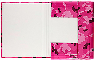 A4 Lux-Ordner mit Gummi (rosa)