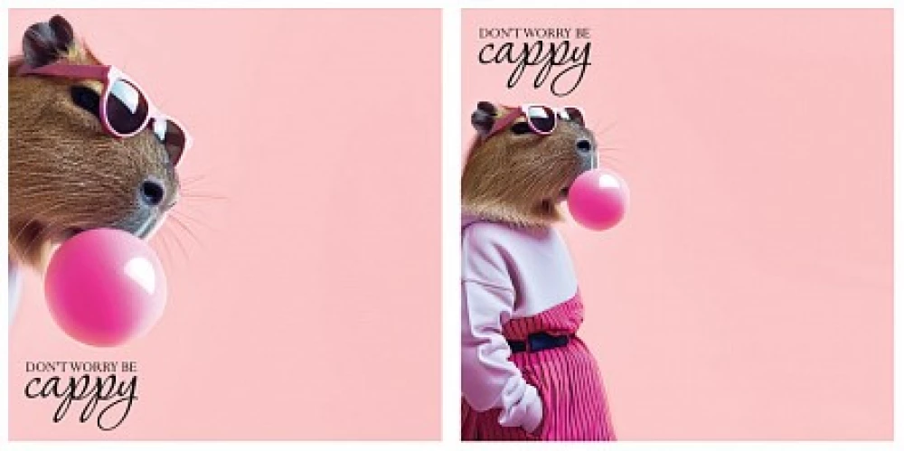 Self-adhesive paper block: CapyBarbara (50 sheets)